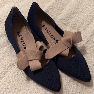 Rothy’s The Point Mary Jane Bow in Sapphire Women’s Size 9